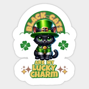 Black Cats are my Lucky Charm Sticker